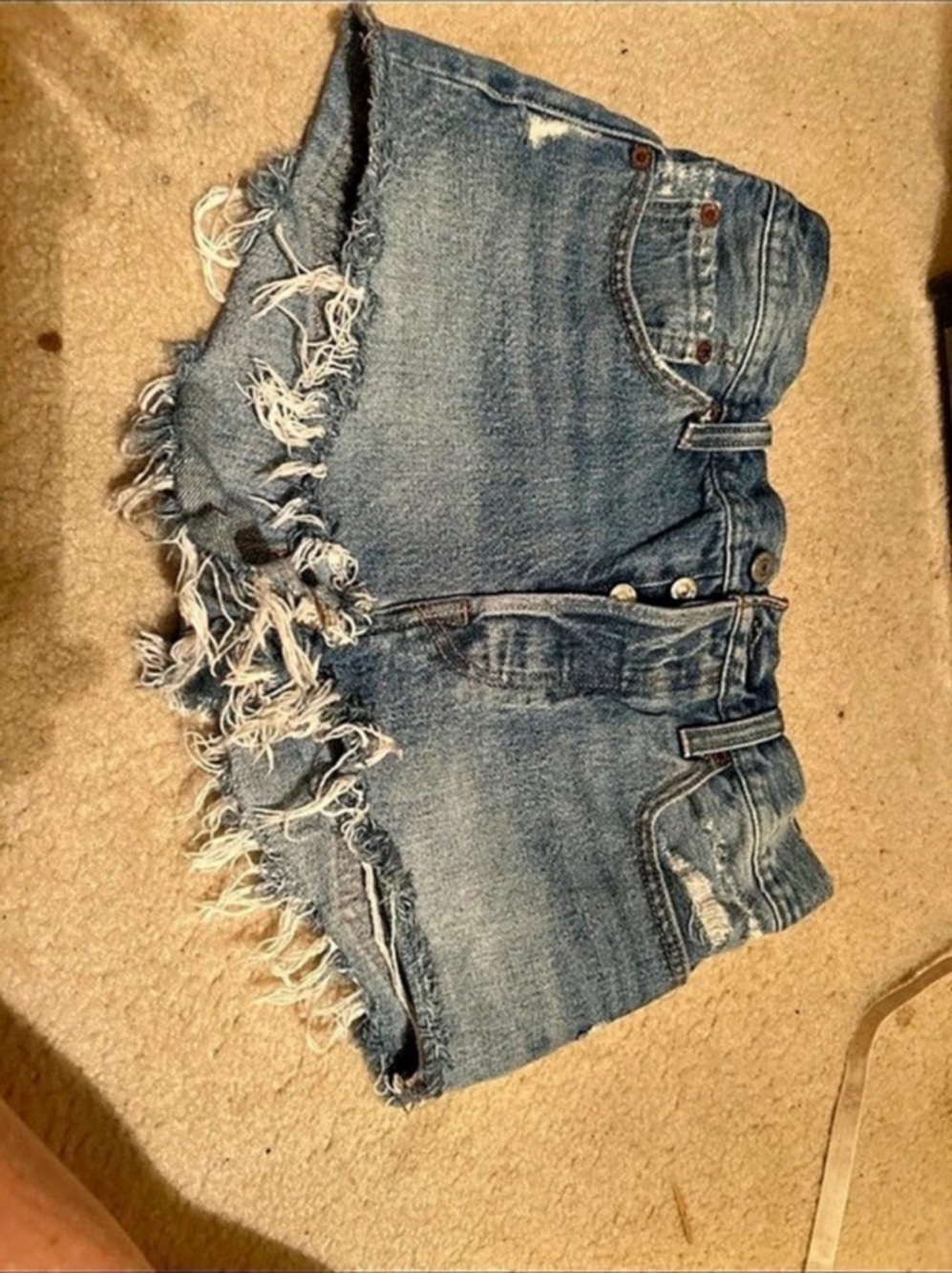 Levi's 501 Premium Distressed Denim Jean Shorts Waist  Size 27